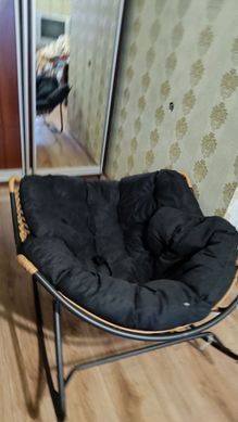 Крісло-гойдалка MEBEL ELITE ELTON Чорний фотографія