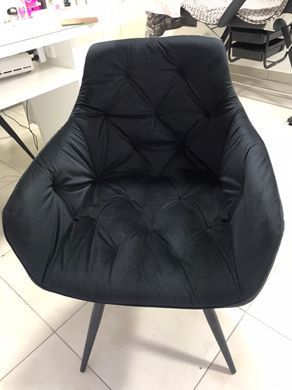 Крісло обертове MANGO Velvet Signal Чорний фотографія