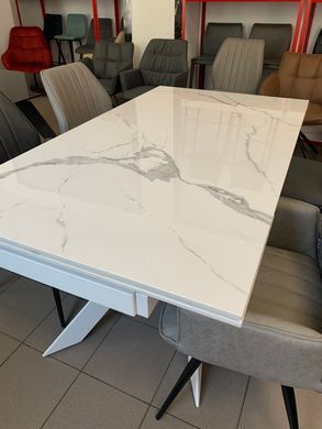 Стіл Обідній GRACIO CARRARA WHITE КЕРАМІКА 160-240 см Concepto Білий повністю / White фотографія
