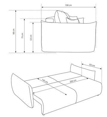 Диван раскладной ALLORA Perfect Home Польша Светло-бежевый фотография