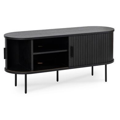 ТВ Тумба MEBEL ELITE TRISH 120 Черный фотография