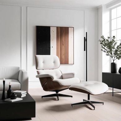 Кресло с подставкой для ног MEBEL ELITE PALERMO Белый фотография