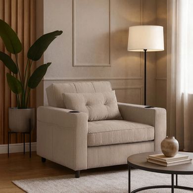 Крісло розкладне MEBEL ELITE SOLOR Беж фотографія