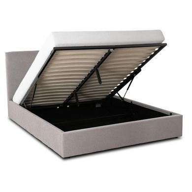 Ліжко двоспальне MEBEL ELITE MARSYLIA 160x200 см Сірий фотографія