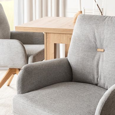 Стілець поворотний MEBEL ELITE BIANCO Сірий фотографія