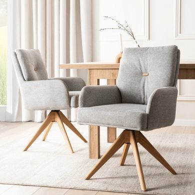 Стілець поворотний MEBEL ELITE BIANCO Сірий фотографія