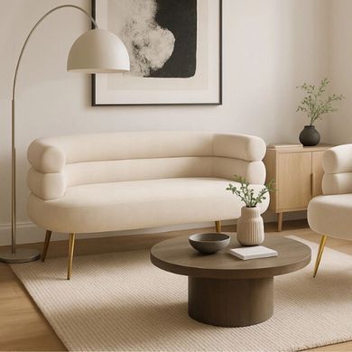 Софа MEBEL ELITE NANTES 137 см Кремовый фотография