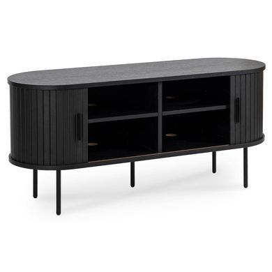 ТВ Тумба MEBEL ELITE TRISH 120 Черный фотография