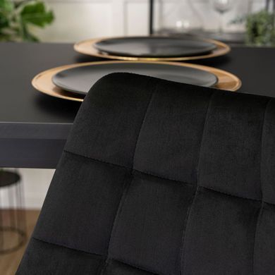 Барный стул бархатный MEBEL ELITE ARCOS Velvet Черный / золотой фотография