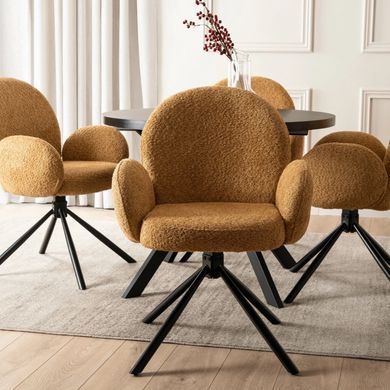 Стілець поворотний MEBEL ELITE MUSSO Гірчичний фотографія