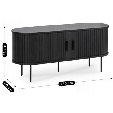ТВ Тумба MEBEL ELITE TRISH 120 Черный фотография