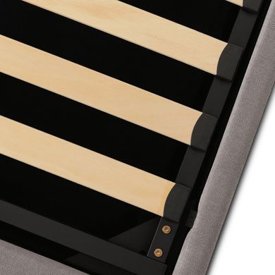 Ліжко двоспальне MEBEL ELITE MARSYLIA 160x200 см Сірий фотографія