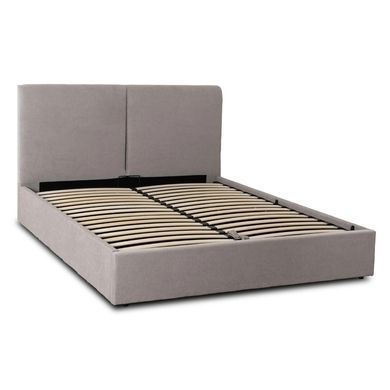 Ліжко двоспальне MEBEL ELITE MARSYLIA 160x200 см Сірий фотографія