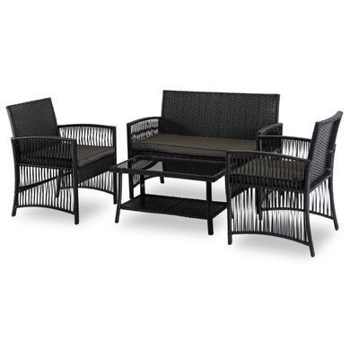 Комплект садових меблів MEBEL ELITE FILADELFIA Чорний