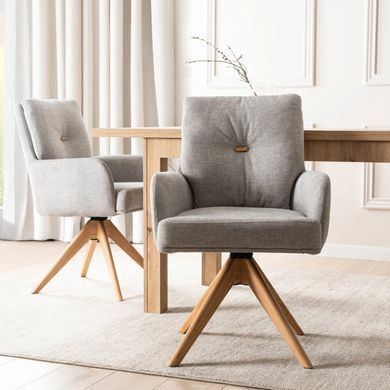Стілець поворотний MEBEL ELITE BIANCO Сірий фотографія
