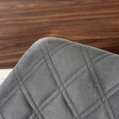 Стул бархатный MEBEL ELITE LUISE Velvet Серый/Орех фотография