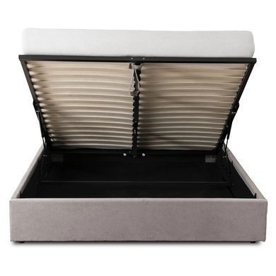 Ліжко двоспальне MEBEL ELITE MARSYLIA 160x200 см Сірий фотографія