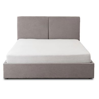 Ліжко двоспальне MEBEL ELITE MARSYLIA 160x200 см Сірий фотографія