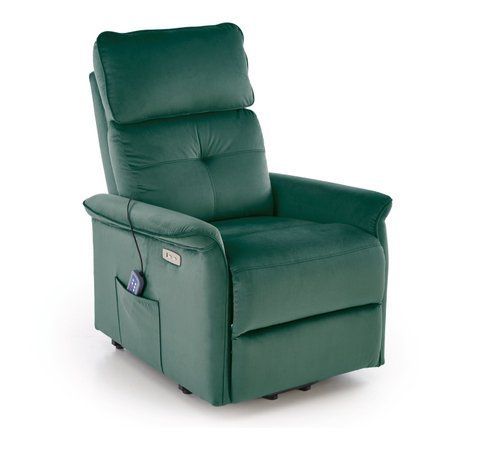 Крісло розкладне SEMIR 2 Velvet Halmar Зелений фотографія