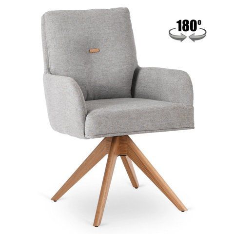 Стілець поворотний MEBEL ELITE BIANCO Сірий фотографія