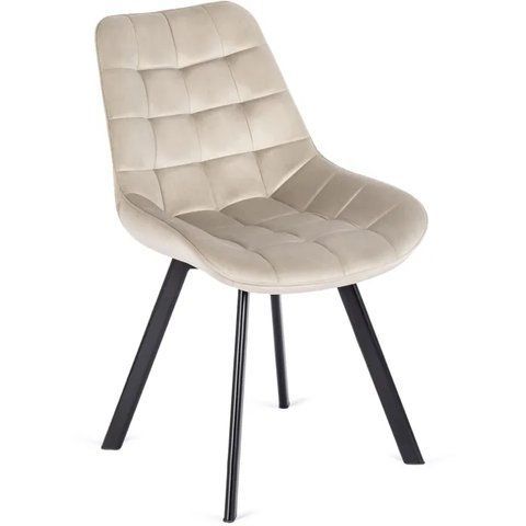 Стул бархатный MEBEL ELITE RICK Velvet Кремовый фотография
