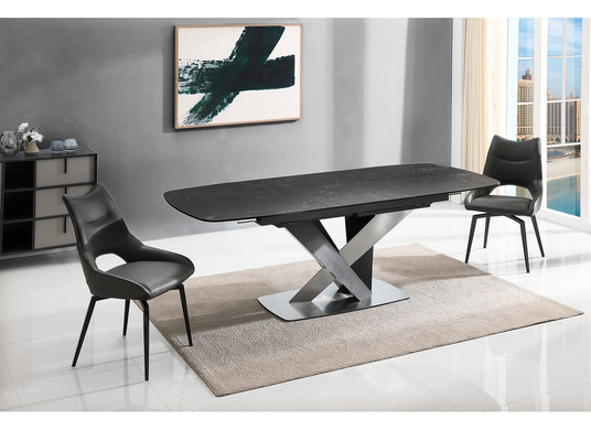 Стол раскладной TML-805 Vetro 160(220)x90 Графит фотография
