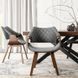 Стул бархатный MEBEL ELITE LUISE Velvet Серый/Орех
