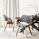 Стул бархатный MEBEL ELITE LUISE Velvet Серый/Орех