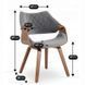 Стул бархатный MEBEL ELITE LUISE Velvet Серый/Орех