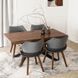 Стул бархатный MEBEL ELITE LUISE Velvet Серый/Орех
