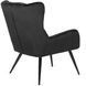 Кресло мягкое бархатное MEBEL ELITE VINCENT Velvet Черный