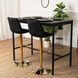 Барный стул бархатный MEBEL ELITE ARCOS Velvet Черный / золотой