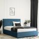 Ліжко двоспальне оксамитове MEBEL ELITE ANDRE Velvet 140x200 см Темно-синій