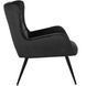 Кресло мягкое бархатное MEBEL ELITE VINCENT Velvet Черный