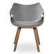 Стул бархатный MEBEL ELITE LUISE Velvet Серый/Орех