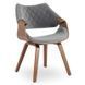 Стул бархатный MEBEL ELITE LUISE Velvet Серый/Орех фотография