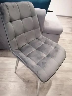 Стілець CHIC CHROM Velvet Signal Сірий фотографія