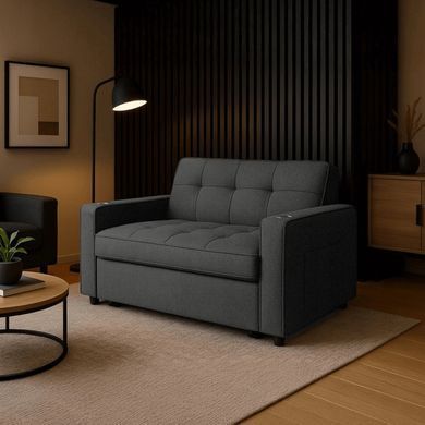 Крісло розкладне MEBEL ELITE ASTER Чорний фотографія
