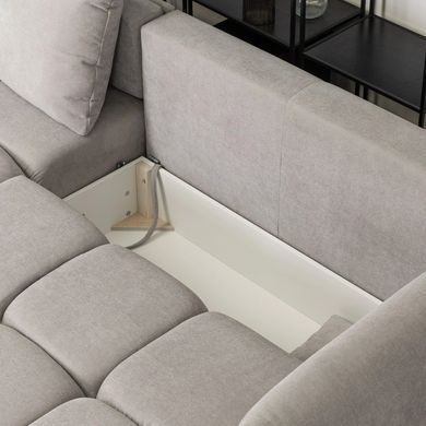 Кутовий диван MEBEL ELITE ALMA 250 см Беж (лівий) фотографія