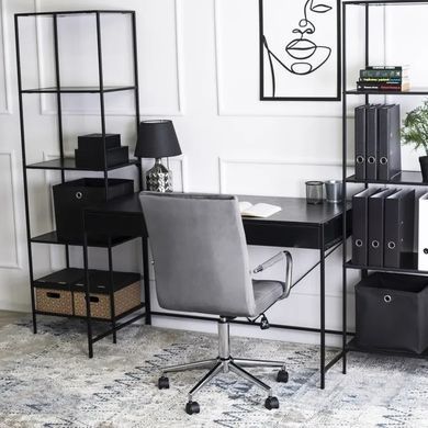 Стілець офісний поворотний MEBEL ELITE BOSTON Velvet, Сірий фотографія