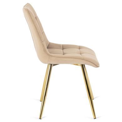 Стул бархатный MEBEL ELITE CARO Velvet Крем фотография