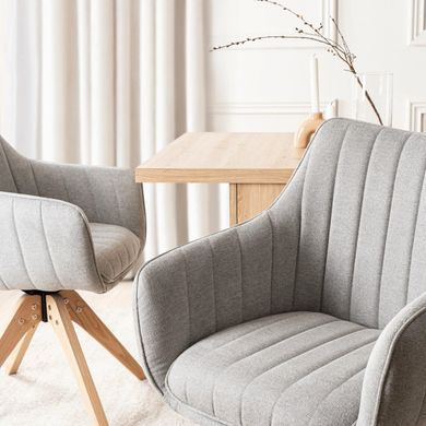 Стілець поворотний MEBEL ELITE LEMON Сірий фотографія