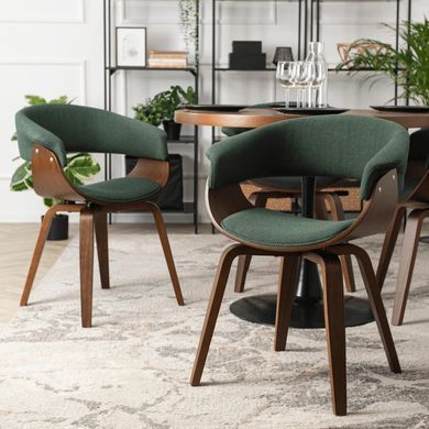 Стул MEBEL ELITE GARY 2 Зеленый / ореховый фотография