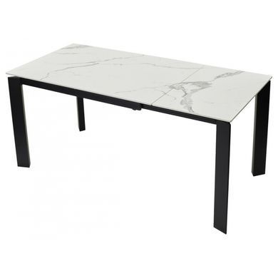 Стіл Обідній VERMONT STATURARIO/BLACK Concepto 120/170x80 Кераміка Глянець фотографія