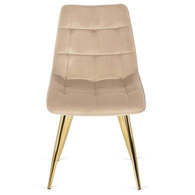 Стул бархатный MEBEL ELITE CARO Velvet Крем фотография