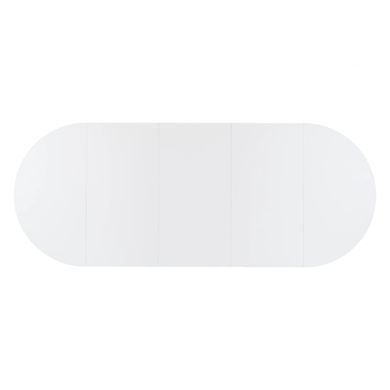 Стіл розкладний круглий MEBEL ELITE LUKAS 100(250)х100 см Білий/дерево фотографія