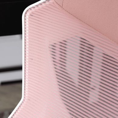 Стілець офісний поворотний MEBEL ELITE BING Рожевий/ білий фотографія