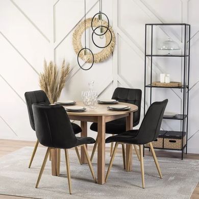 Стул бархатный MEBEL ELITE RODRI Velvet Черный / Натуральный фотография