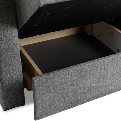 Набір з 2х розкладних крісел MEBEL ELITE MILAN 1, 98 см Сірий / тканина фотографія