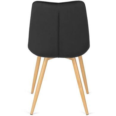 Стул бархатный MEBEL ELITE RODRI Velvet Черный / Натуральный фотография